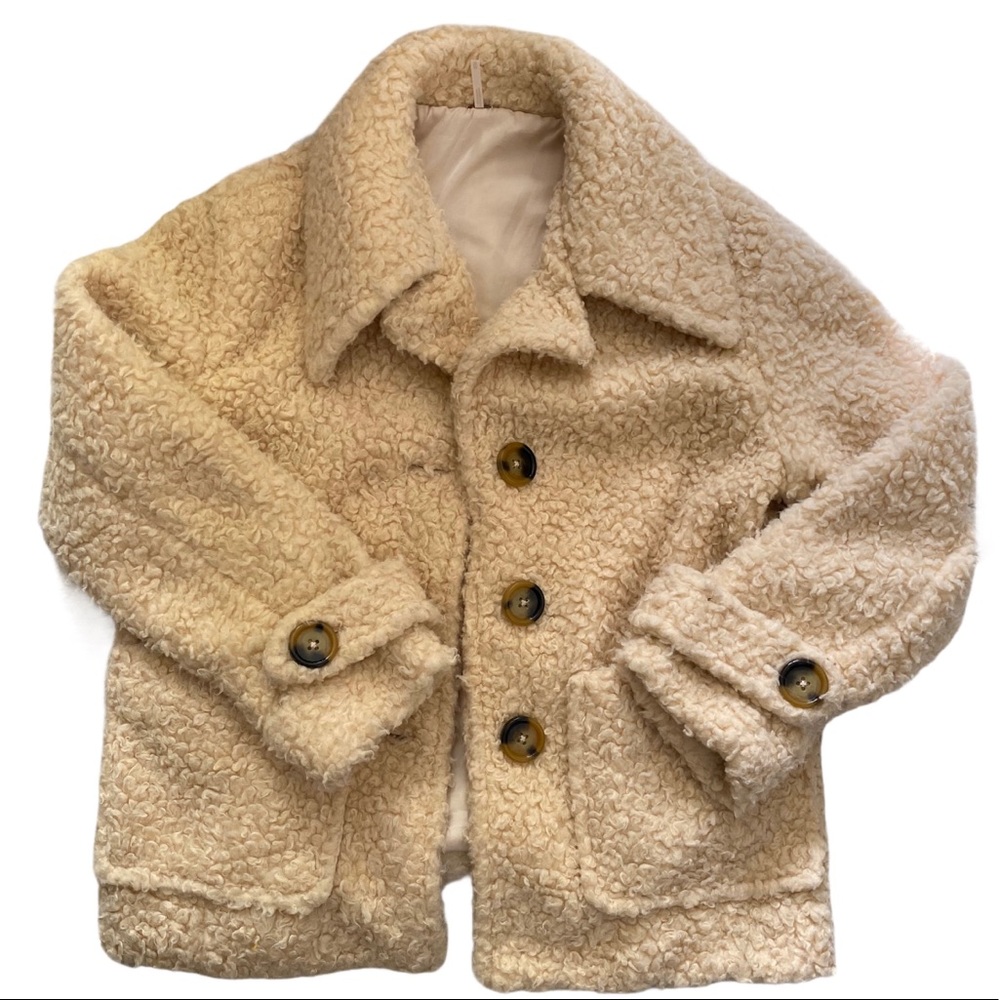 Free People So Soft Peacoat in Ivory XS